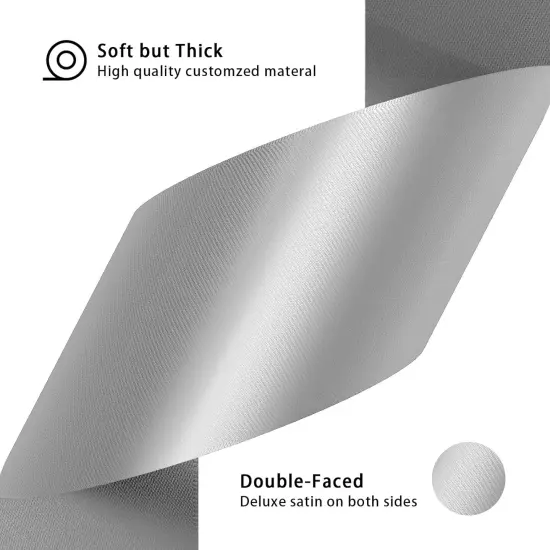 2 Inch Double Face Satin Ribbon Grey, 50Yards Craft Fabric Ribbon for Gift Wrapping, Floral Bouquets, Wedding Decoration {3}