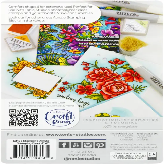 Tonic Studios Acrylic Stamping Block-4"X6" {3}