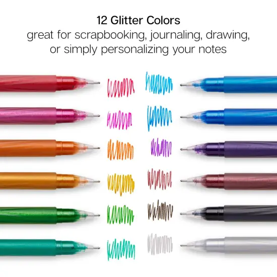 KINGART&reg; Gel Pens 12 Glitter Colors {5}