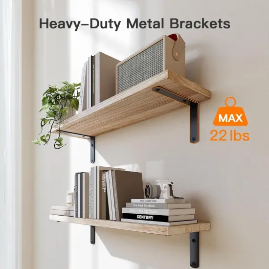 Bathroom Shelves Over Toilet with Storage Basket, Floating Shelves Wall Shelves for Home Organization & Wall Decor, Bathroom/Kitchen/Living Room Shelves&ndash; {5}