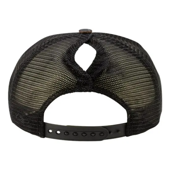 Infinity Her&reg; Women's Modern Trucker Cap Black Leopard/ Black {8}