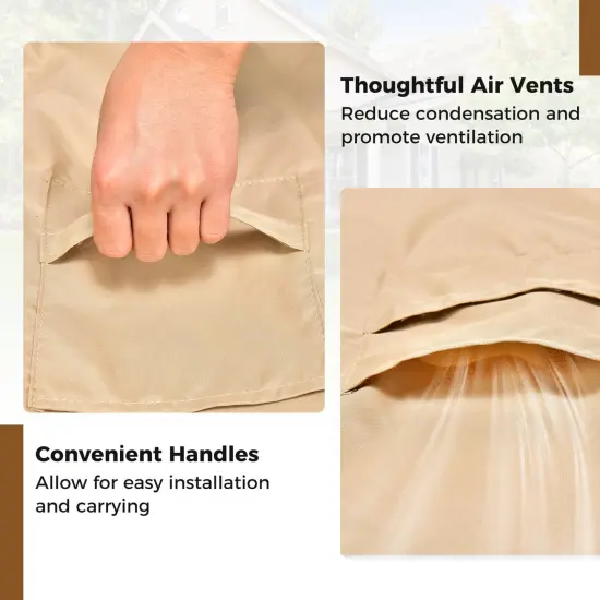 Costway Patio 77''x43'' 3-Seater Outdoor Deep Couch Sofa Cover Waterproof Handle Air Vent {6}