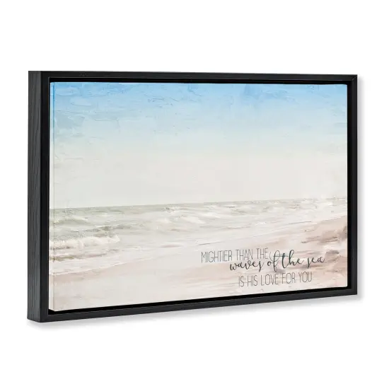 Stupell Industries Mightier Than the Waves Phrase Floating Frame By Kim Allen {9}