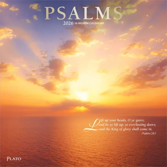 Psalms | 2026 12 x 24 Inch (Hanging) Monthly Square Wall Calendar | Foil Stamped Cover {1}
