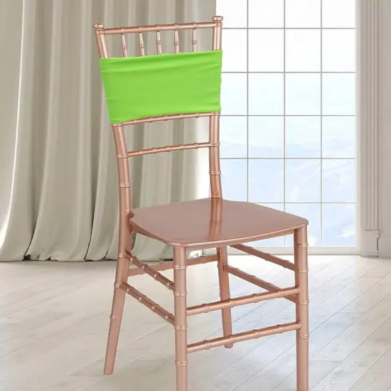 10 Pieces Apple Green Stretch Spandex Chair Bands for Banquet Chairs 7 x 13 Inches {3}