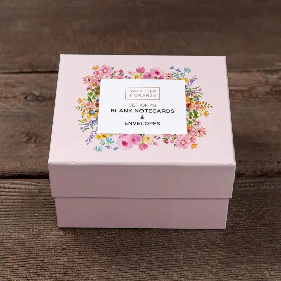 Blank Cards with Envelopes - 48 Floral Blank Note Cards with Envelopes &ndash; 4 Assorted Cards for All Occasions! Blank Notecards and Envelopes Stationary Set for Personalized Greeting Cards-4x5.5" {3}