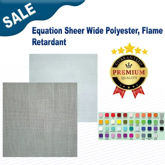 Equation Sheer Wide Polyester Flame Retardant Stone {2}
