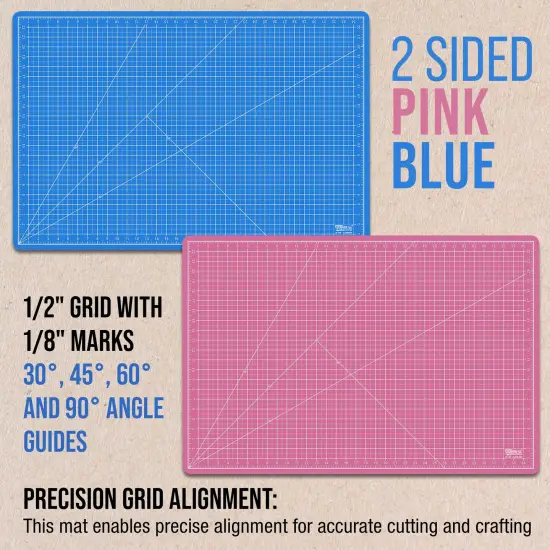 24" x 36" Self-Healing Cutting Mat 5-Ply - Double-Sided Pink/Blue Craft Mat, Non-Slip Cutting Mats for Crafts, Sewing, Quilting, Scrapbooking {3}