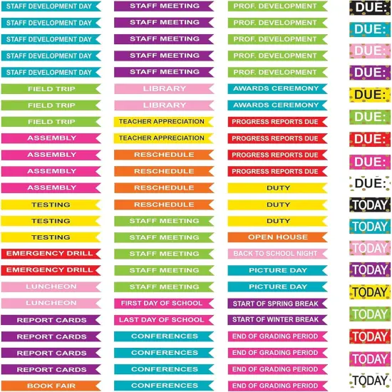 Teacher Lesson Planner w/Stickers, Confetti, 8-1/2-Inch x11-Inch, Multi {4}