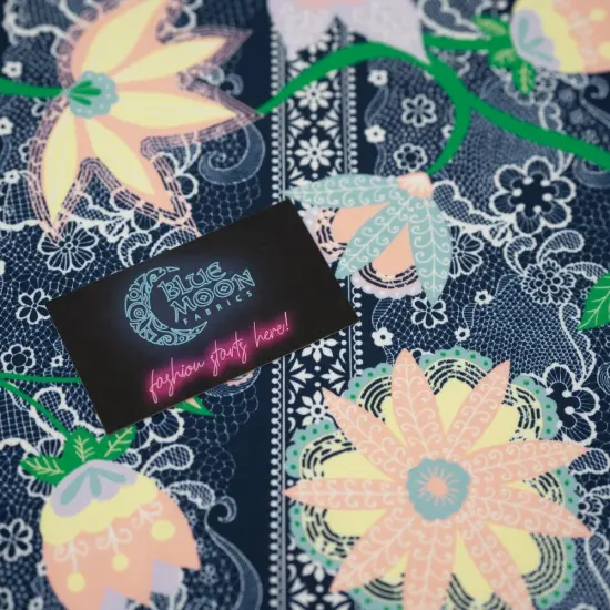 1 Yard Chantilly Floral Lace Printed Spandex Fabric 36" x 58/60" {3}