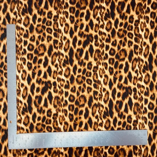 1 yard DTY brushed animal print knit fabric 58/60" inch soft double-sided stretch for fashion {1}