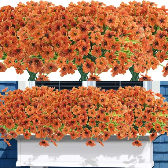 16 Bundles Artificial Fall Flowers No Fade Faux Autumn Plants {1}