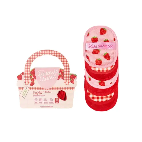 MAKEUP ERASER STRAWBERRY FIELDS 7-DAY SET {1}