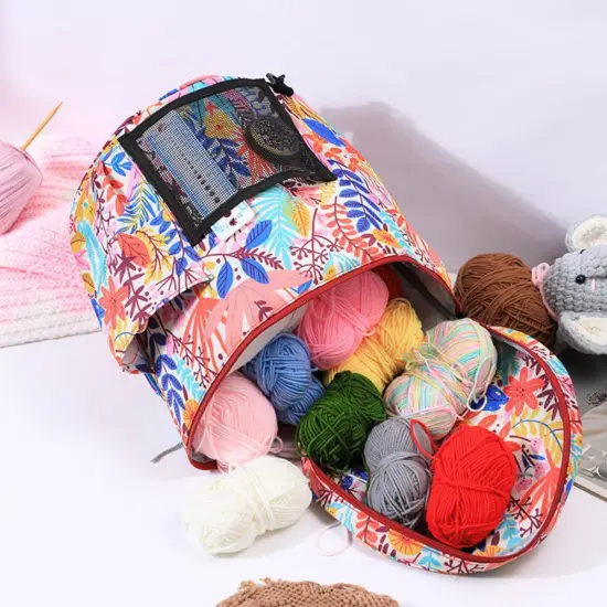Large Crochet & Knitting Bag &ndash; Portable Yarn Storage Tote with Straps, Waterproof Organizer for Crafters {4}