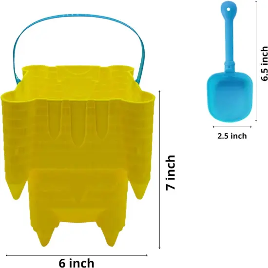 4E&rsquo;s Novelty 4 Sets Castle Beach Bucket & Shovel - Sand Castle Building Kit {4}