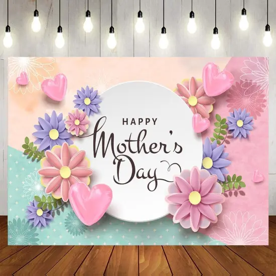 7x5ft Happy Mother's Day Backdrops {3}