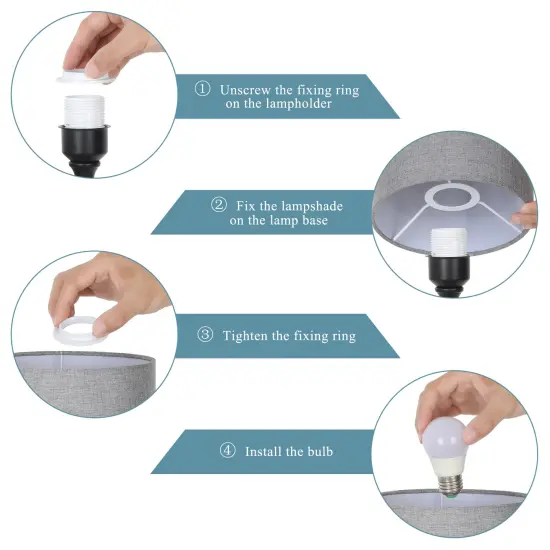 2PCS Table Lamp Bedside Lamp Touch Control 2 USB Ports for Bedroom Living Room {3}