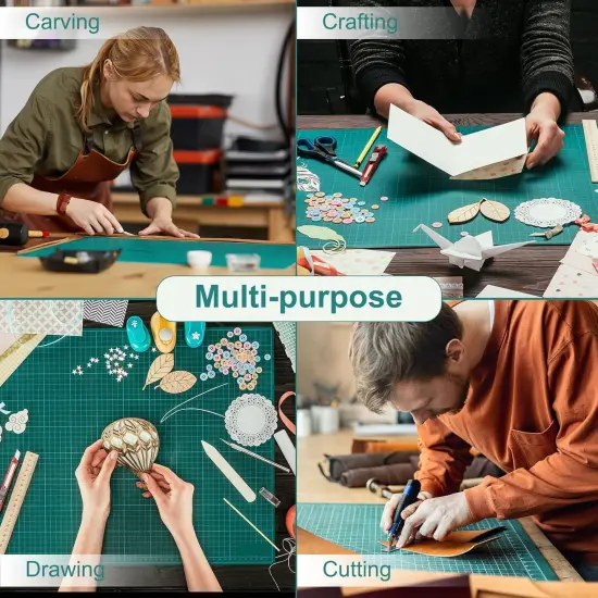 Cutting Mat, 23" x 35" Self Healing Cutting Mat, 5-Ply Craft Mat Green, Rotary Cutting Mat for Crafts, Fabric, Sewing, Quilting, Scrapbooking {5}