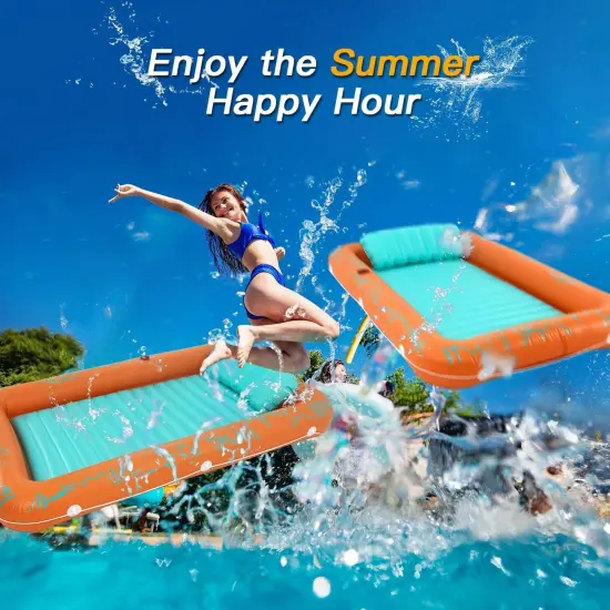 Fun Inflatable Pool Float for Adults and Kids | Orange {4}