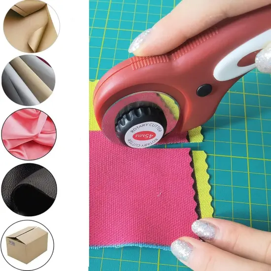 45mm Rotary Cutter Blades, Replacement Blades, Fits Fiskars,OLFA,Martelli,Dremel,Truecut,DAFA, SKS-7,Fabric Cutting Blades Refill for Quilting Scrapbooking Sewing Arts &Crafts, 45mm, 5 Pack(Silver) {4}