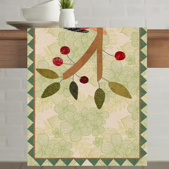 Summer Birds Tree Branches Table Runner, Cardinal Home Kitchen Dining Decor, Spring Seasonal Farmhouse Decorations Indoor Outdoor Party Supply 13 x 72 Inch {3}