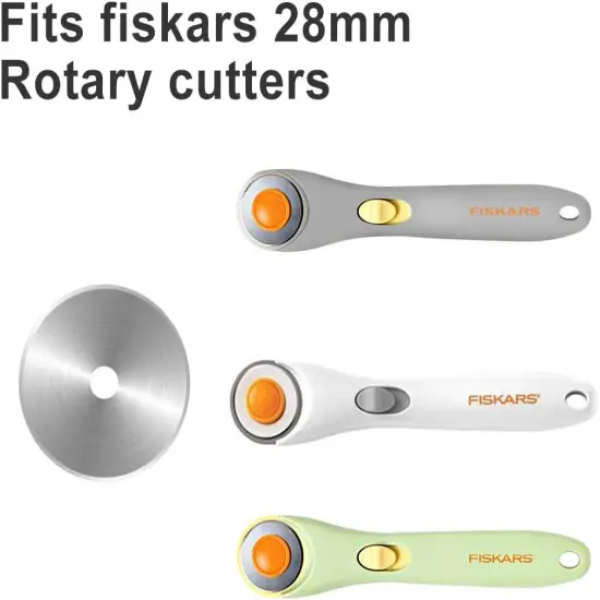 Rotary Cutter Blades 28mm by - Fits 28mm Rotary Cutter Replacement, Sharp and Durable (28MM) {3}