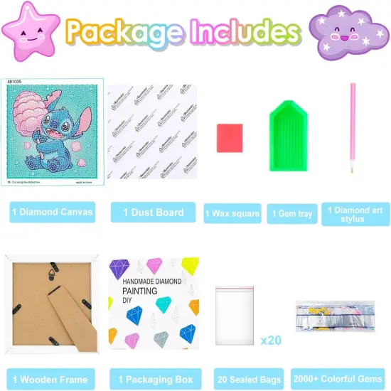 Diamond Art Kits for Kids - Crafts for Girls 8-12 - Diamond Art Painting with Wooden Frame {2}