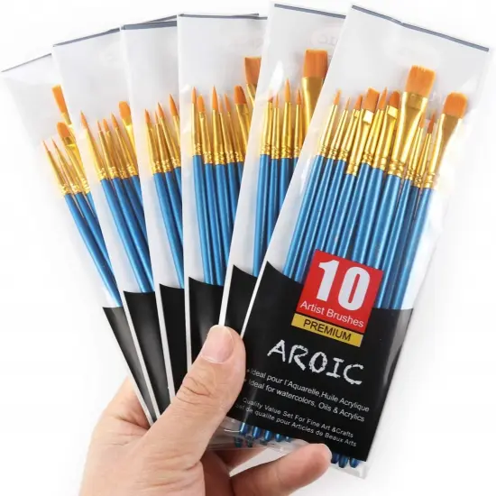 Painting Brush Set, 30 Packs/300 Pieces, Nylon Brush Head, Suitable for Oil and Watercolor, Perfect Suit of Art Painting, Best Present for Painting Enthusiasts {3}
