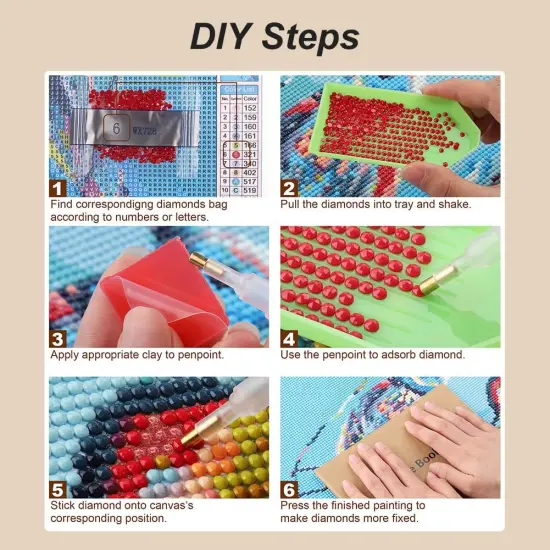 Hill froeistung 5D Robots Diamond Art Painting Kits,DIY Full Round Drill Crawler Diamond Art for Adults,Beginners,Teens,Technological Diamond Art Painting Kit for Wall Decor,12x16inch {5}