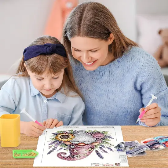 5D Special Shape Diamond Art Kits for Beginners, Gnomes Diamond Painting Kits for Adults {3}