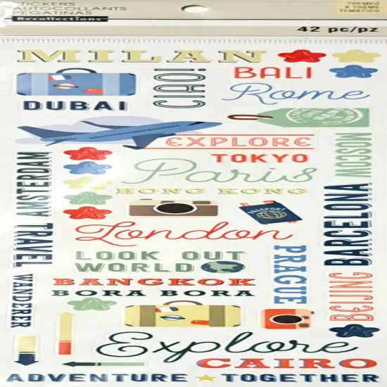Recollections World Travel Destinations Stickers {1}