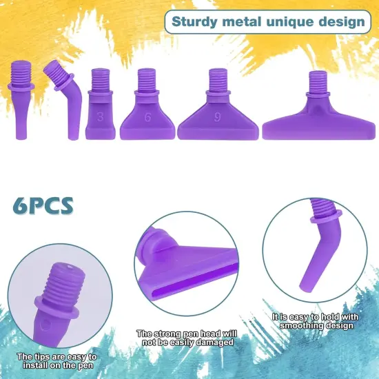 13Pcs 5D Diamond Art Painting Pen Kit - Deep Purple - 0.3mm Fine Point - Ergonomic Grip - Adults & Teens - DIY Art & Jewelry Making {4}