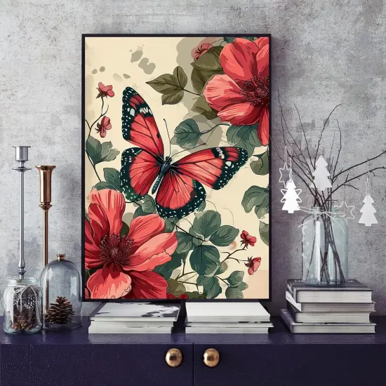 Butterfly Flower Diamond Art Kits for Adults, 5D Diamond Painting Kits for Adults Beginners {2}