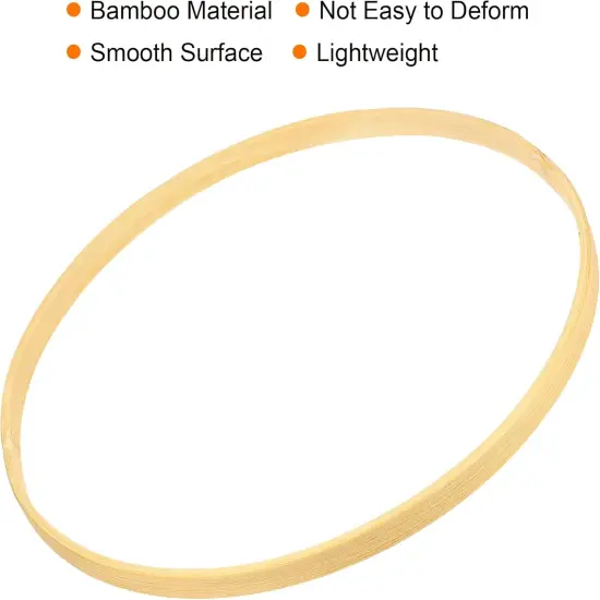 7.9 Inch Wooden Bamboo Floral Hoop, 15Pack Craft Rings for DIY Wedding Wreath Decor, Dream Catcher and Hanging Crafts {3}