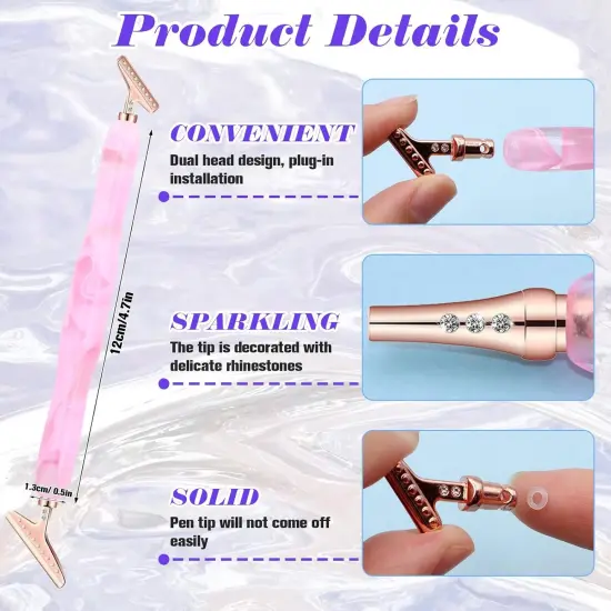 27-Piece Diamond Painting Pen Kit, 45&deg; Ergonomic Stainless Steel Metal Tips - Resin Diamond Art Pens - Diamond Painting Accessories Tools Pens for Diamond Painting Lovers Gifts (Rose Gold Tips) {2}