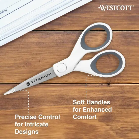 Micro-Tip Fabric Scissors with Titanium-Bonded Blades - Ideal for Crafting, Sewing, and More {3}