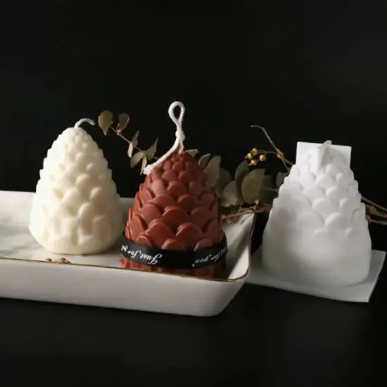 3D Pine Cones Silicone Mold for DIY Candle Making Molds {2}