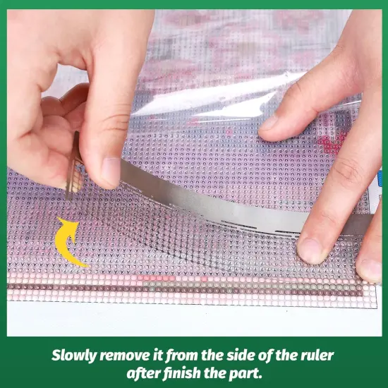 3Pcs Stainless Diamond Pasted Drawing Ruler Steel 5D Drawing Mesh Ruler with Fix Tools 240 520 1020 Blank Grids for Full Drill or Partial Drills DIY Art Crafts Diamond Painting Kits {5}