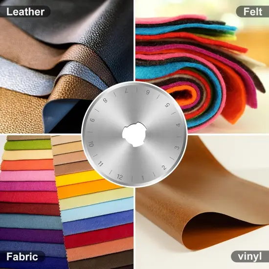 10 Packs 45mm Rotary Cutter Blades 45mm Quilting supplies Rotary Cutter Blades for fabric by, compatible with OLFA,Fiskars,Mr.Pen,DAFA,Truecut etc. Sewing Arts Crafts, Sharp and Durable {3}