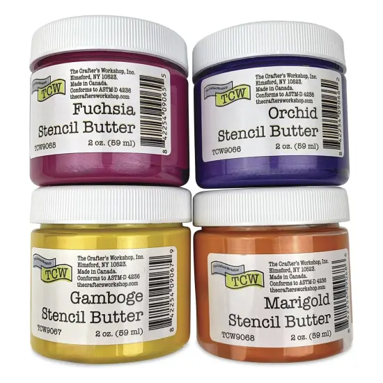 Stencil Butter Acrylic Paints - Pkg of 4, Mardi Gras, 2 oz {1}