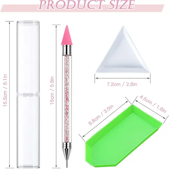 2 PCS Wax Pen, Diamond Painting Pens No Wax Needed Self-Stick Drill Pens, Diamond Art Pens for DIY Crafts Painting Cross-Stitch Nail Art {2}