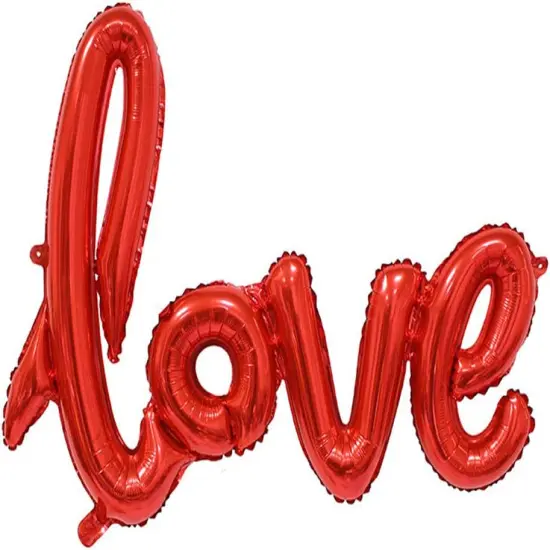 Love Foil Balloon Mylar Balloons,Valentines Day Wedding Party Decoration,2Pcs {2}
