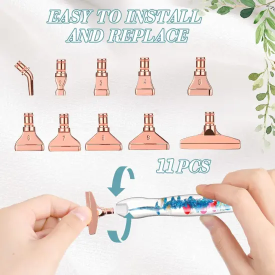 23 Pcs Flower Diamond Painting Art Drill Tool Pen Kits Resin for Adults with Rose Gold Pen Tips Preppy DIY Diamond Art Pens Accessories Nail Art Embroidery Decoration {5}