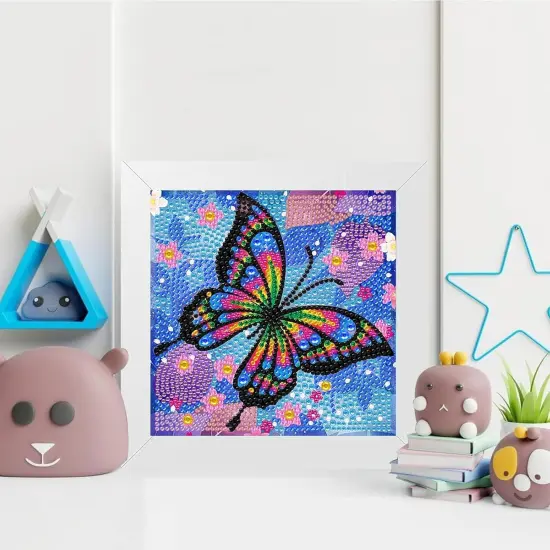 Butterfly Diamond Art Kits for Kids-Butterfly Diamond Art Painting Kits for Kids with Frame {5}