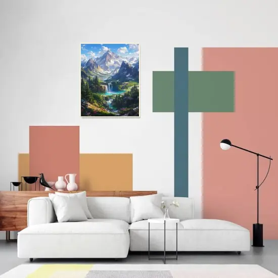 Landscape Paint by Numbers Kit for Adults Beginner Mountain Oil Painting Kit Adult Paint by Number Kits on Canvas DIY Painting for Beginners Art by Numbers Nature for Gifts Home Wall Decor 16x20 Inch {4}