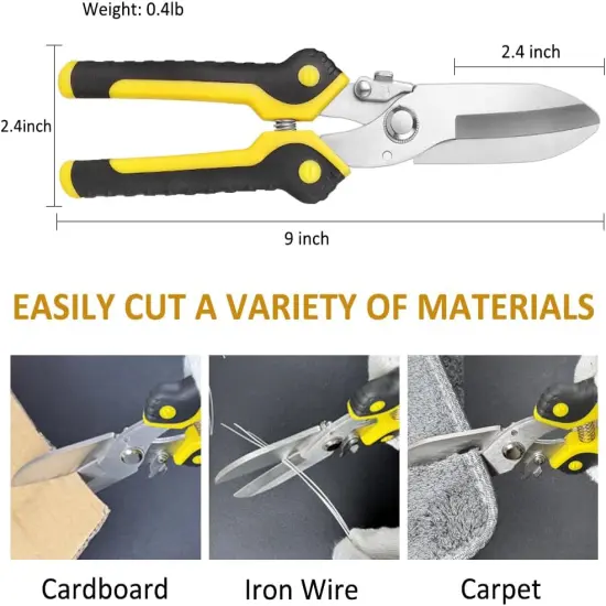 Scissors Heavy duty 9-inch, Shears Multipurpose, Easy Cutting Iron Sheet, Carpet, Tin, Wires {2}