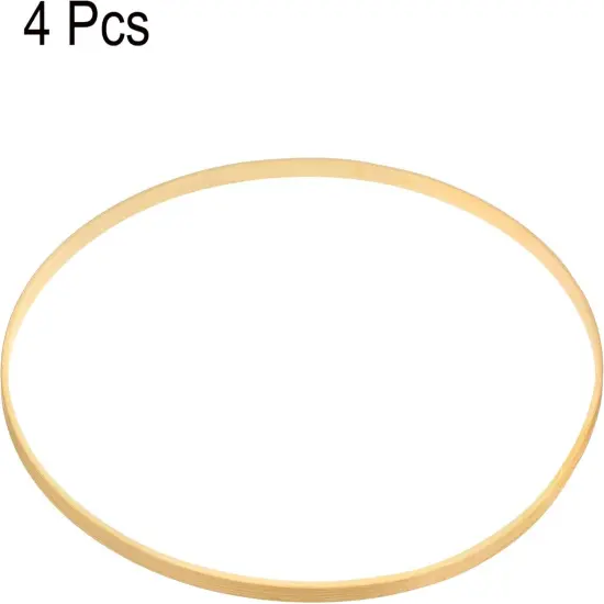 13 Inch Wooden Bamboo Floral Hoop, 4Pack Craft Rings for DIY Wedding Wreath Decor, Dream Catcher and Hanging Crafts {2}