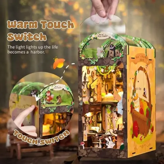 Book Nook Wizardi Miniature - Mole's Apartment Roombox Kit {4}