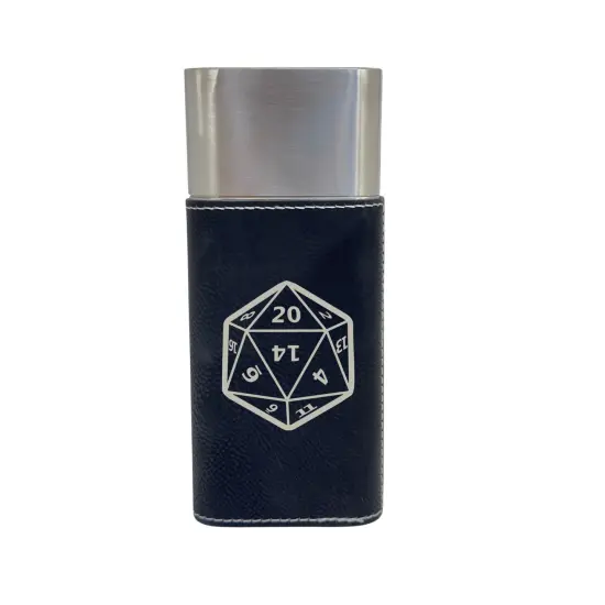 Cigar Case with Cutter - D20 Leather Black/Silver {1}