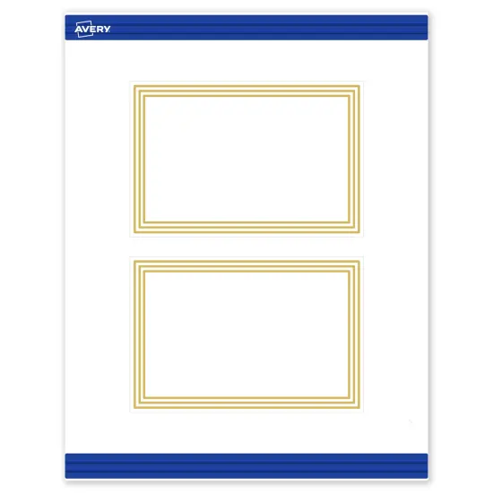 Avery Printable Rectangle Postcards, Gold Multi-Lined Border, 4" x 6", Matte White Rectangle Postcards, Laser/Inkjet, 20ct, Great for Postcards {1}